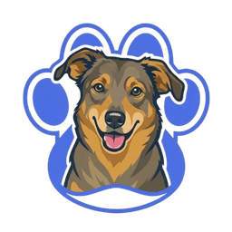 The Lumis Paw mascot: a happy dog inside a paw print